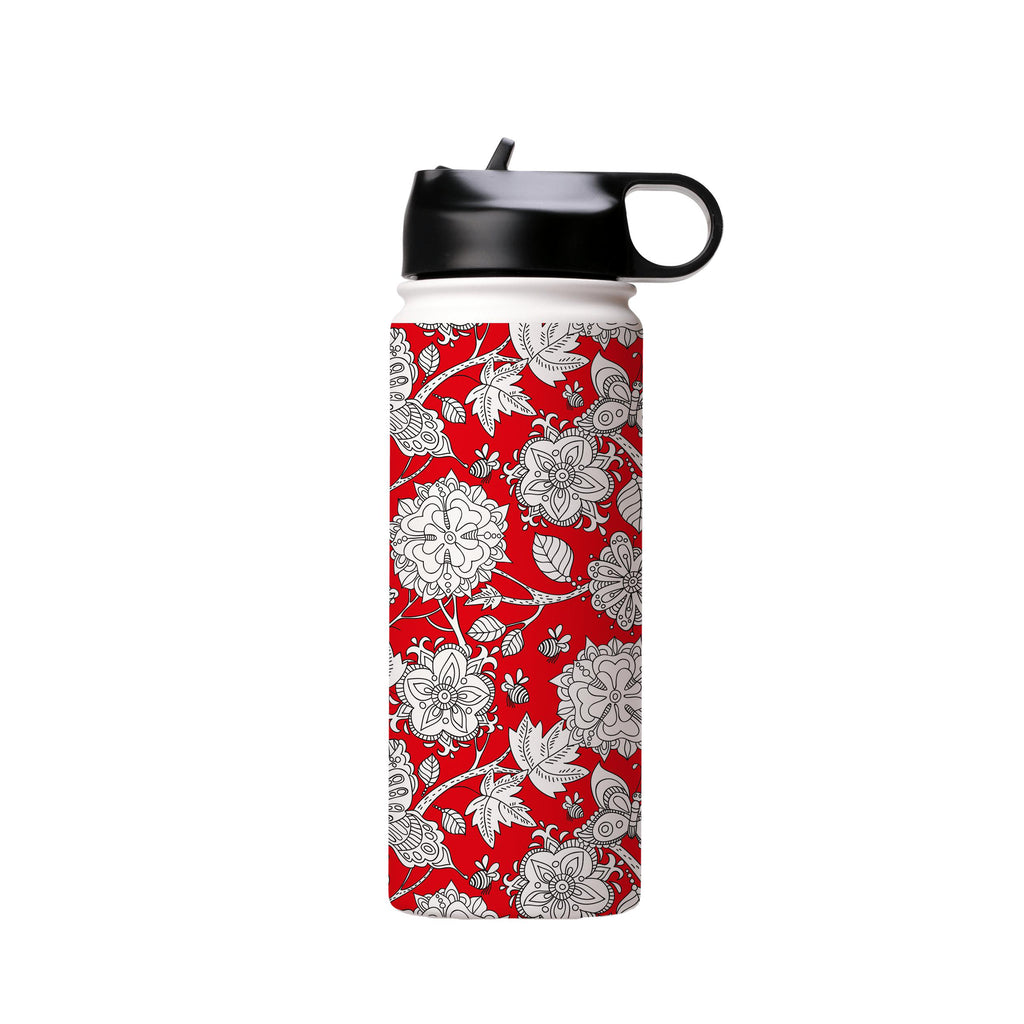 Water Bottles-Wisley Gardens Insulated Stainless Steel Water Bottle-18oz (530ml)-Flip cap-Insulated Steel Water Bottle Our insulated stainless steel bottle comes in 3 sizes- Small 12oz (350ml), Medium 18oz (530ml) and Large 32oz (945ml) . It comes with a leak proof cap Keeps water cool for 24 hours Also keeps things warm for up to 12 hours Choice of 3 lids ( Sport Cap, Handle Cap, Flip Cap ) for easy carrying Dishwasher Friendly Lightweight, durable and easy to carry Reusable, so it's safe for t