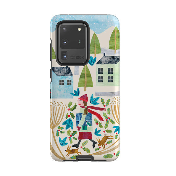Samsung phone case-Xmas Presents By Tracey English-Product Details Raised bevel to protect screen from scratches. Impact resistant polycarbonate shell and shock absorbing inner TPU liner. Secure fit with design wrapping around side of the case and full access to ports. Compatible with Qi-standard wireless charging. Thickness 1/8 inch (3mm), weight 30g. Compatibility See drop down menu for options, please select the right case as we print to order.-Stringberry