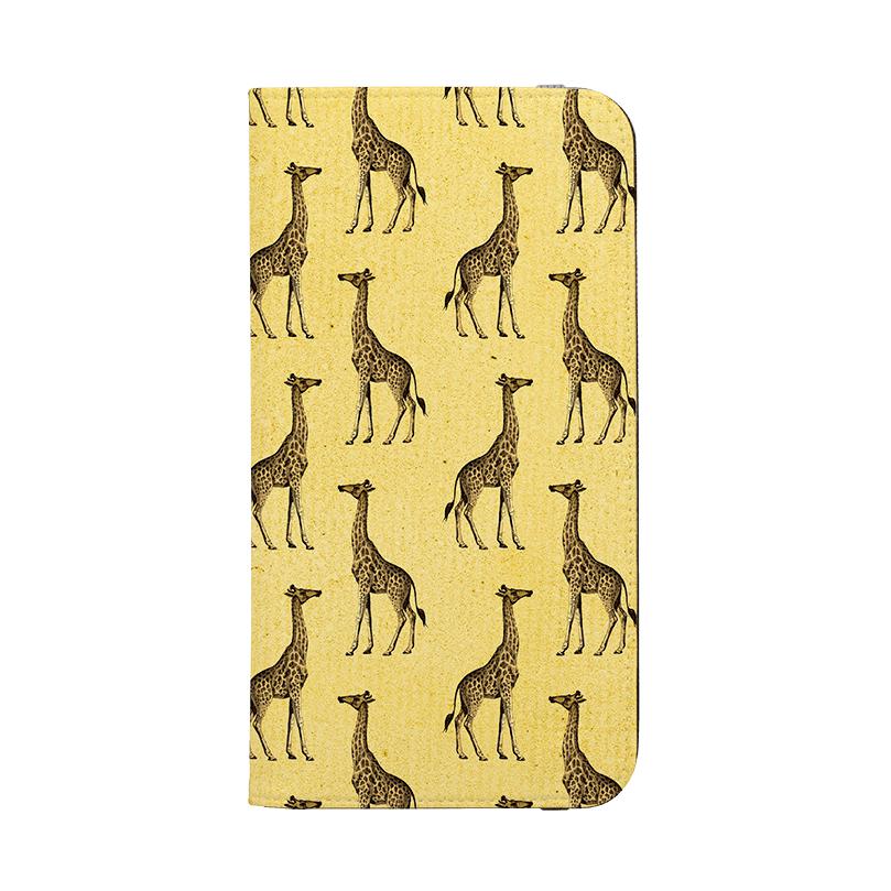 Custodia per telefono con portafoglio - Giraffa Gialla - Custodia portafoglio in pelle vegana. Pelle vegana. 3 slot per carte. Esterno completamente stampato. Compatibilità: consulta il menu a discesa per le opzioni, si prega di selezionare la custodia corretta poiché realizziamo su ordinazione. - Stringberry