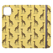 Custodia per telefono con portafoglio - Giraffa Gialla - Custodia portafoglio in pelle vegana. Pelle vegana. 3 slot per carte. Esterno completamente stampato. Compatibilità: consulta il menu a discesa per le opzioni, si prega di selezionare la custodia corretta poiché realizziamo su ordinazione. - Stringberry