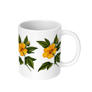 Yellow hibiscus Ceramic Mug