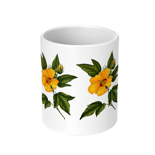 Yellow hibiscus Ceramic Mug